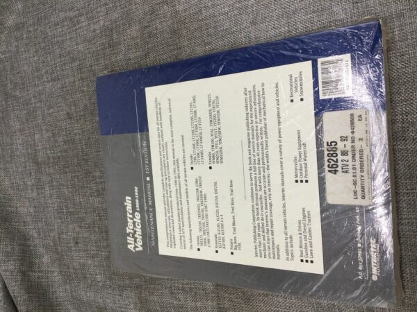 1988 Polaris ATV MAINTENANCE MANUAL 1ST EDITION - Image 3