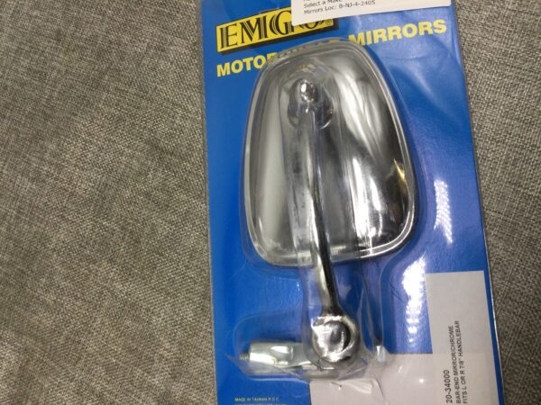 MIRROR CHROME BAR END MOUNT - Image 3