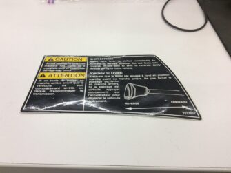 DECAL - REVERSE SHIFT WARNING