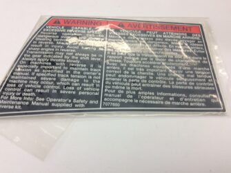 DECAL - LH REVERSE WARNING