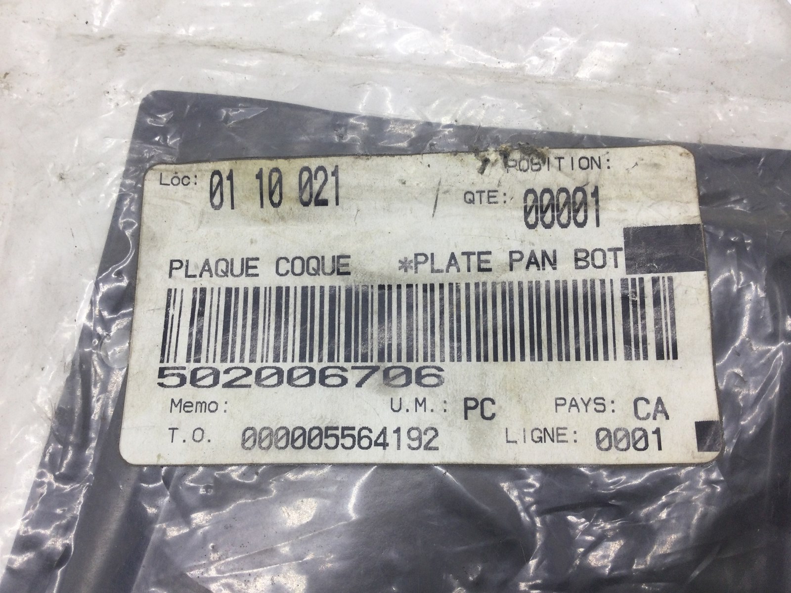 2004 Ski-Doo Bottom Pan Plate - Image 3