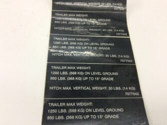 1998 Polaris DECAL,HITCH Substituted by 7078261