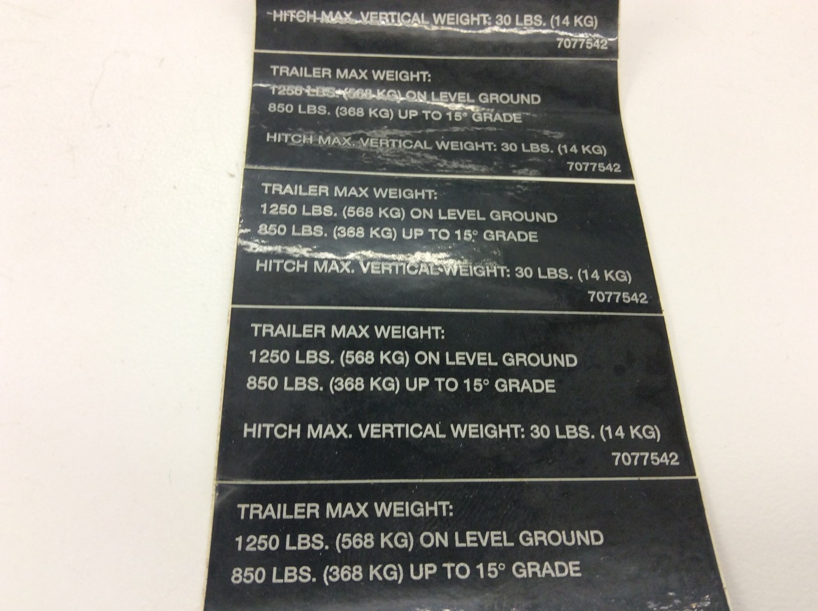 1998 Polaris DECAL,HITCH Substituted by 7078261