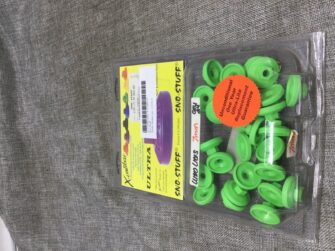 X-Calibar Ultra Lites Sno-Stuff Track Stud Nylon Nut Backing Plate GREEN 7MM 24 COUNT