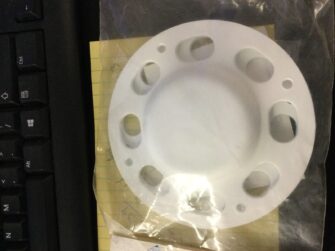 NOS Large White Idler Wheel Cover. - Set of Two