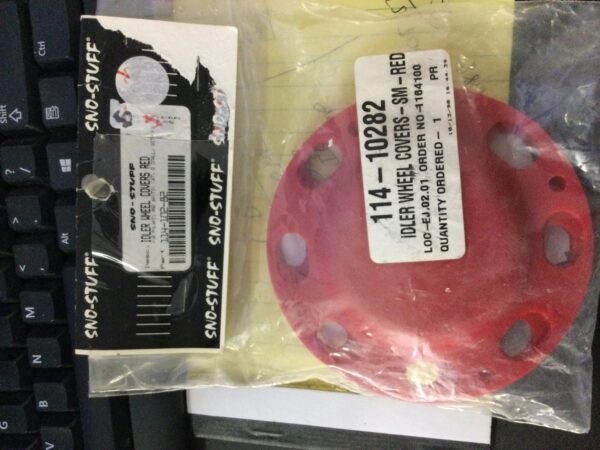 NOS Small Red Idler Wheel Cover. - Set of Two - Image 2