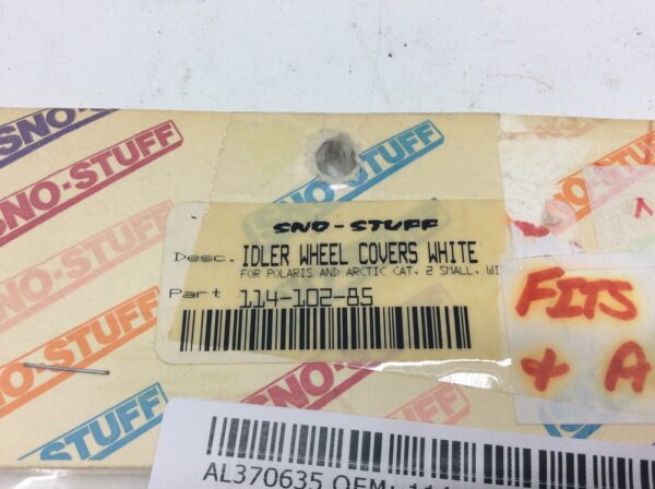 NOS Small White Idler Wheel Cover. - Set of Two - Image 2