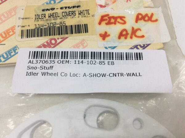 NOS Small White Idler Wheel Cover. - Set of Two - Image 3