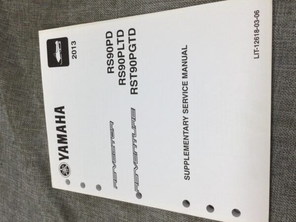 2013 Yamaha SUPPLEMENTARY SERVICE MANUAL