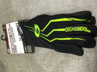 ONEAL ELEMENT GLOVES BLACK & HI VIS GREEN ADULT XL #11