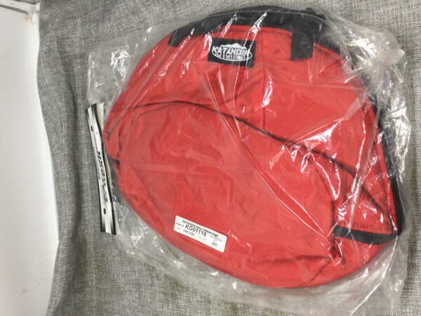 NYLON HELMET BAG RED UNIVERSAL FIT - Image 3