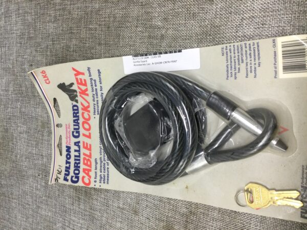 CABLE LOCK & KEY 6 FT