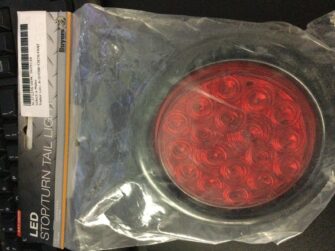 BUYERS STOP/TAIL/TURN LIGHT, RED, ROUND 4"  LED WITH GROMMET AND PIGTAIL