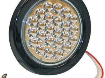 BUYERS 4" ROUND CLEAR BACK UP LIGHT LED W/ GROMMET AND PIGTAIL