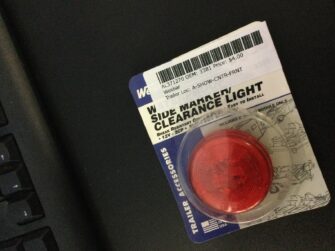 WATERPROOF SIDE MARKER/CLEARANCE LIGHT RED 2" ROUND