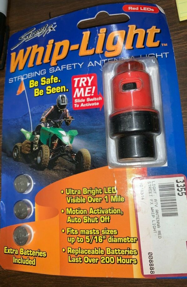 STREET FX WHIP LIGHT STROBING SAFETY ANTENNA LIGHT RED LED