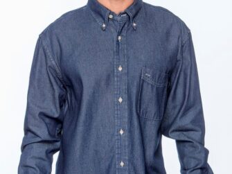 Men's 6.5 oz. Long-Sleeve Denim Shirt w/CHOKO Logo LG