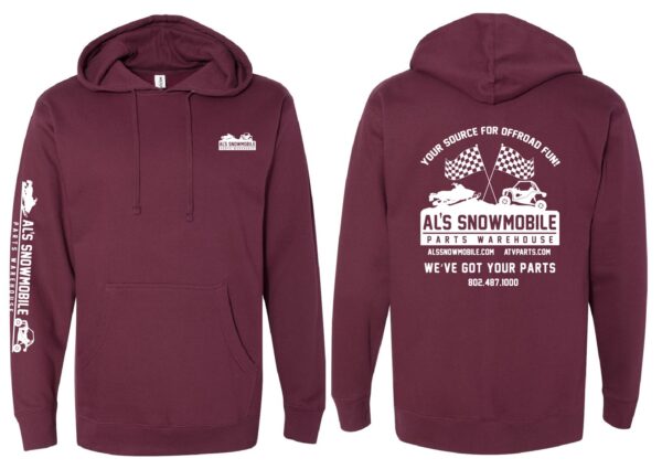 AL'S PULLOVER HOODIE MAROON LG