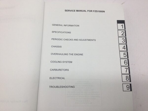 Motorcycle Service Manual - Image 2