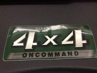 2006 Yamaha Emblem 1 - Decal Dump Box 4X4 ONCOMMAND