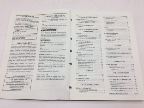 1999 Yamaha Service Manual - Image 4