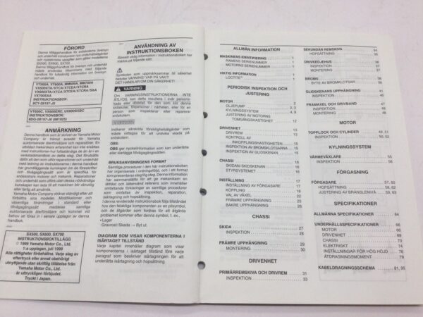 1999 Yamaha Service Manual - Image 5
