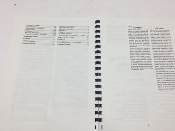 1999 Yamaha service manual - Image 3