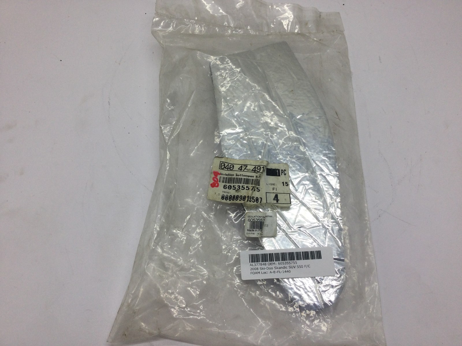 2008 Ski-Doo bottom pan isolation