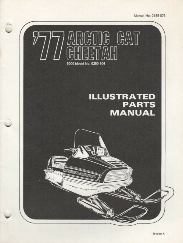 1977 Arctic Cat Parts Manual Illustrated