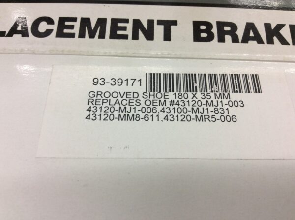 2001 Honda NOS Rear Brake Shoes - Image 4