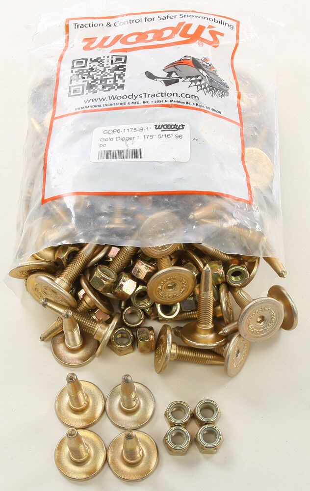 WOODYS GOLD DIGGER CARBIDE TRACTION MASTER STUD 1.175" 48/PK - Image 2