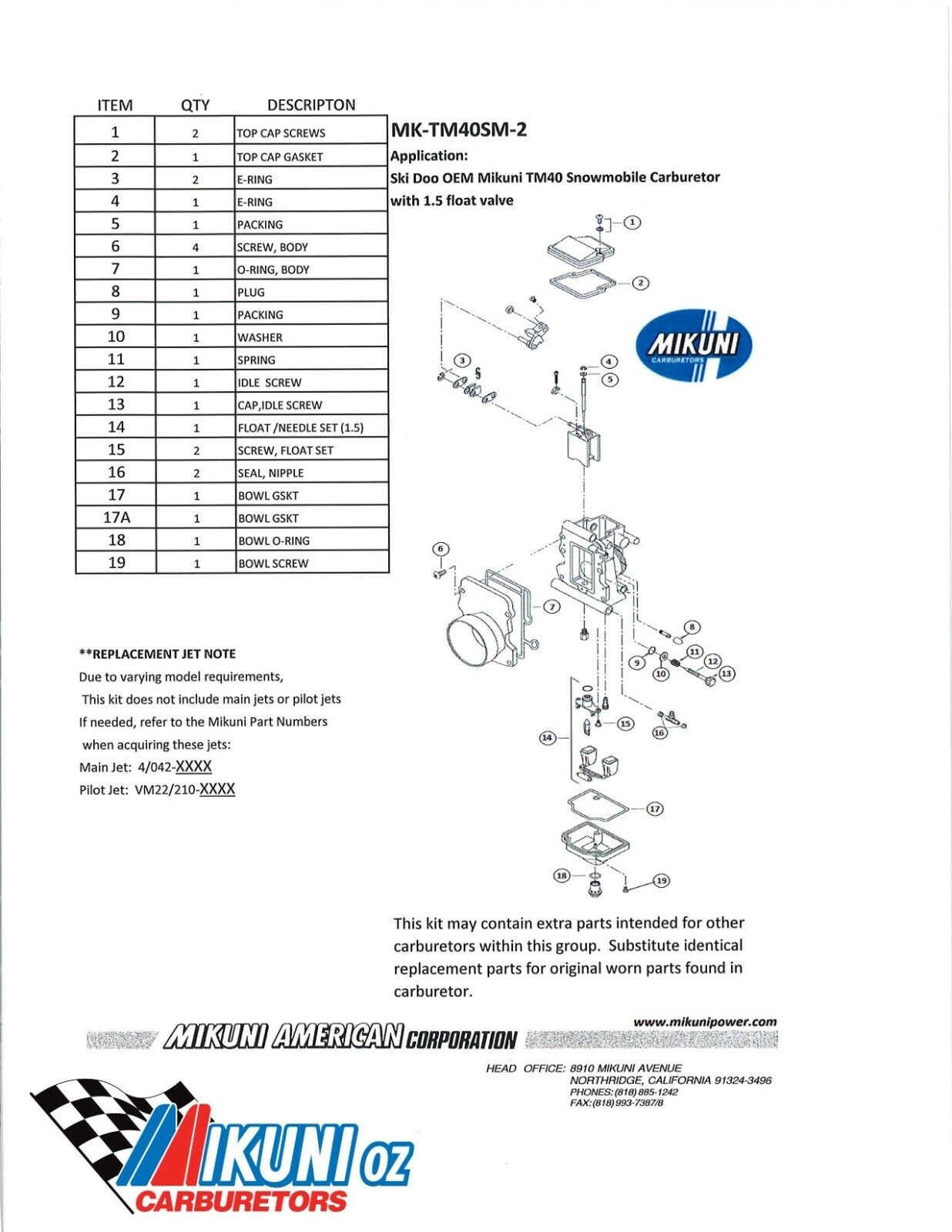Carburetor Rebuild Kit - Image 3