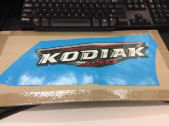 Emblem, Decal Front Fender RH