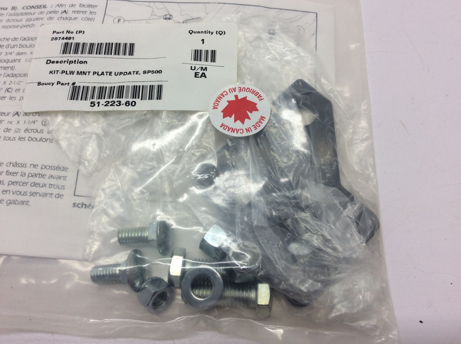 2003 Polaris Plow Mount Plate Kit - Image 3