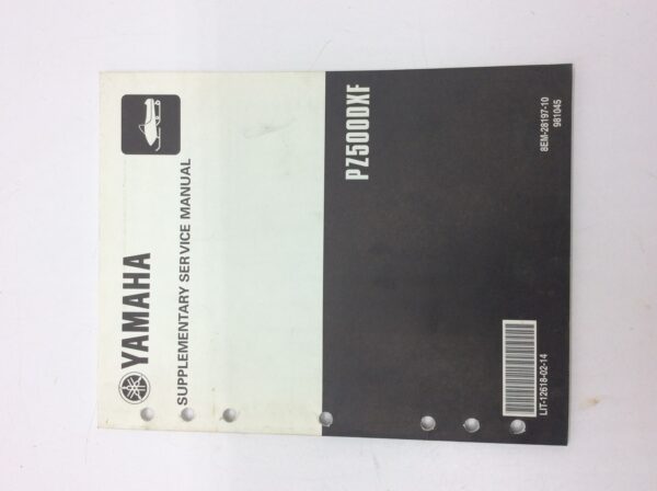 2000 Yamaha Supplementary Service Manual PZ500DXF