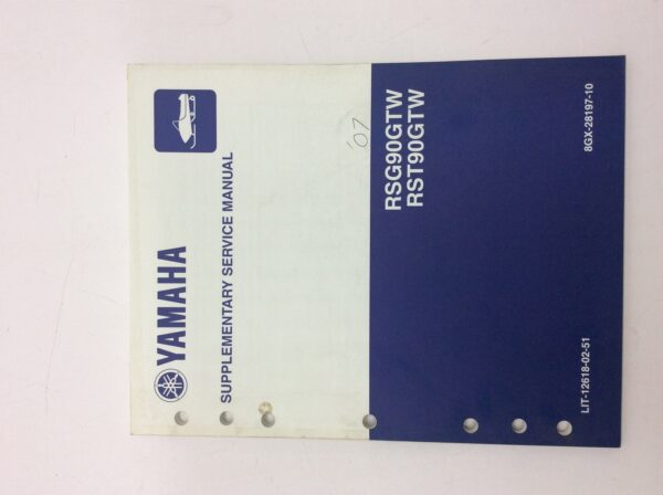 2007 Yamaha Supplementary Service Manual for RSG90GTW RST90GTW
