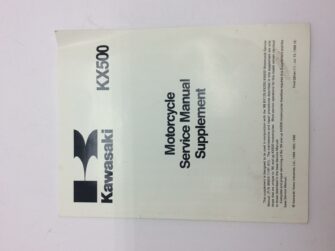 1990 Kawasaki Service Manual Supplement for KX500