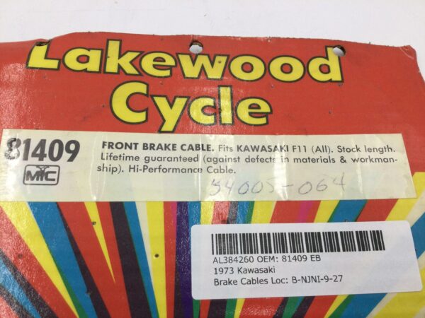 1973 Kawasaki F11 Front Brake Cable - Image 2