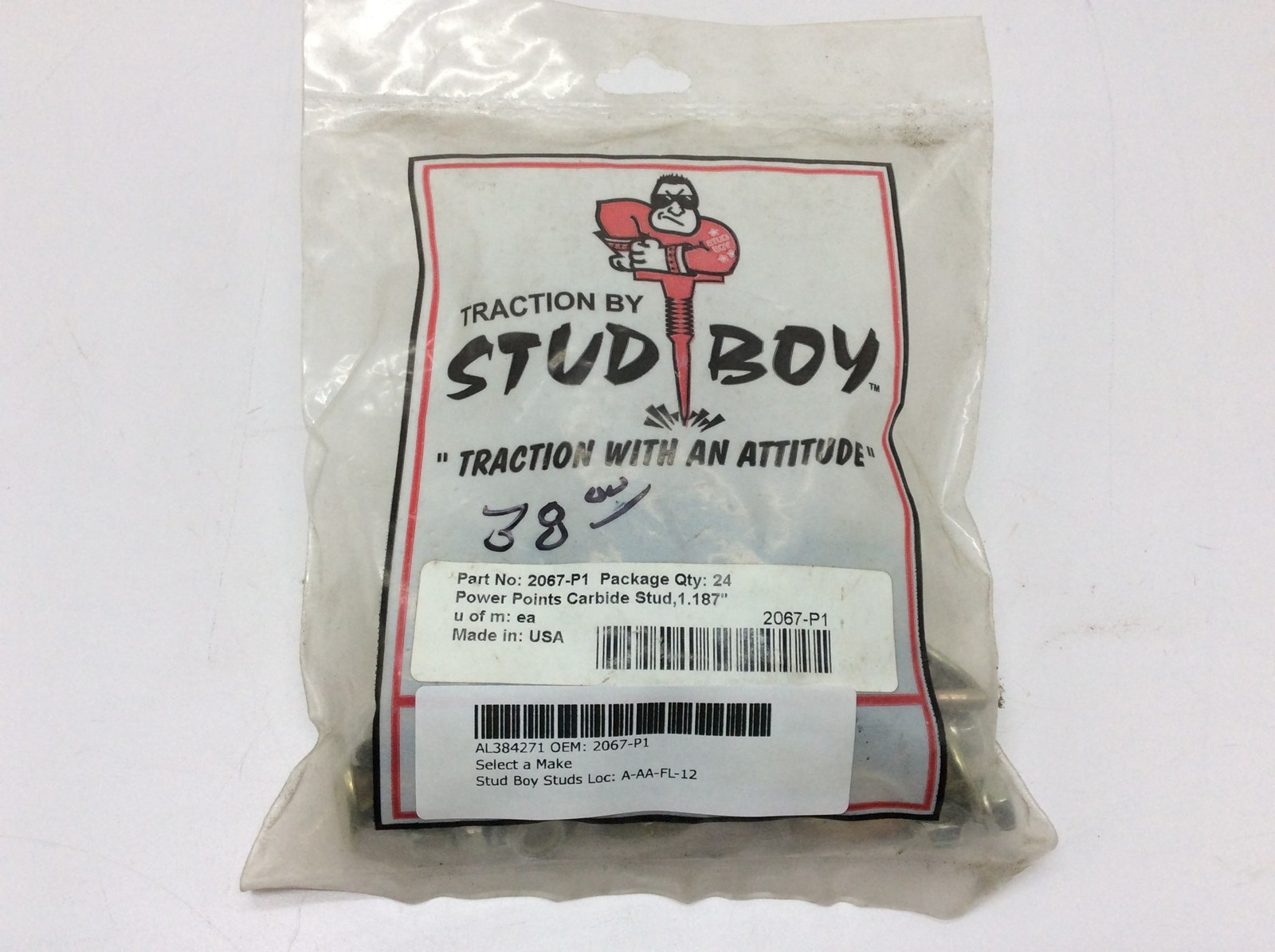 Stud Boy 1.187" Studs and Nuts