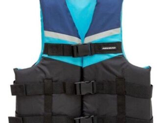 AIRHEAD VIBE 3-BUCKLE ADULT LIFE VEST BLACK/BLUE L/XL