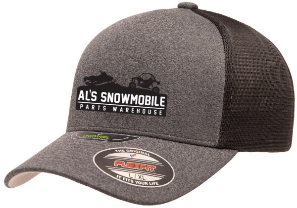 FLEX FIT UNIPANEL TRUCKER HAT DARK GREY SM/MD