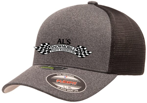 FLEX FIT UNIPANEL TRUCKER HAT DARK GREY LG/XL