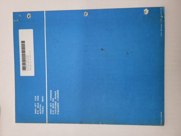 1971 SnoJet SS JET Manual Owners - Image 2