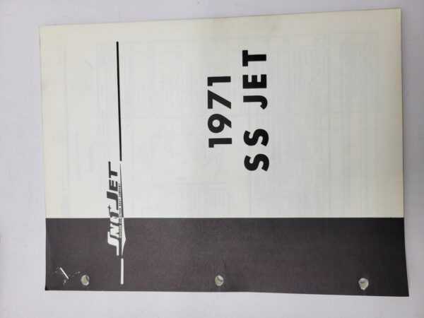 1971 SnoJet SS JET Manual Owners