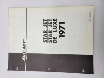 1971 SnoJet STAR JET/STAR JET DLX Manual Owners