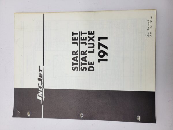 1971 SnoJet STAR JET/STAR JET DLX Manual Owners