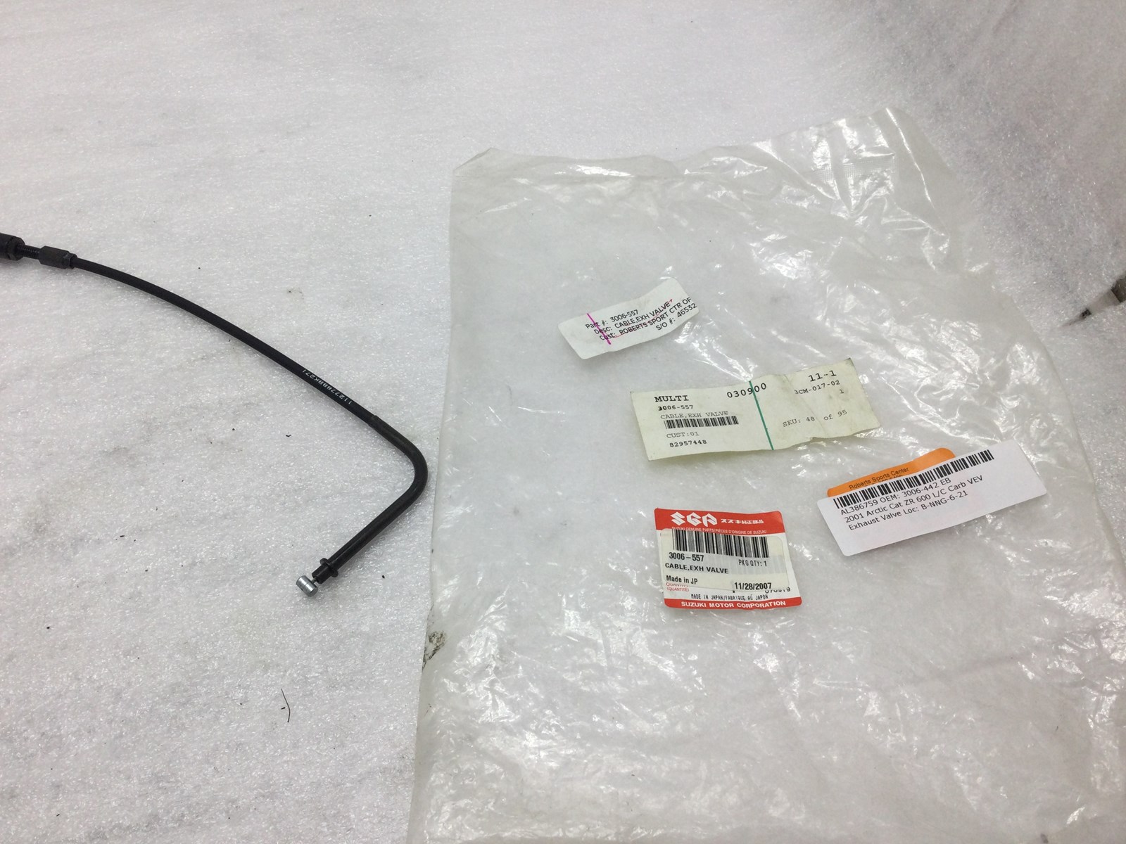 2001 Arctic Cat New PTO Side Exhaust Valve Cable - Replaced by # 3006-557 - Image 5