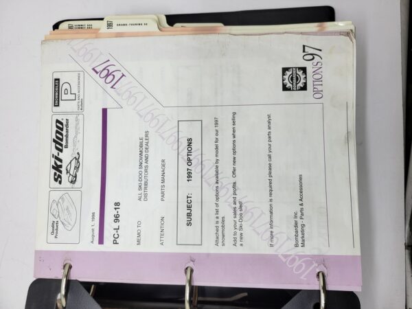 1997 Ski-Doo Collection of 8 manuals in binder - Image 2
