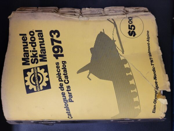 1973 Ski-Doo Parts Catalogs for Elan Olympique Nordic T'NT Valmont Alpine