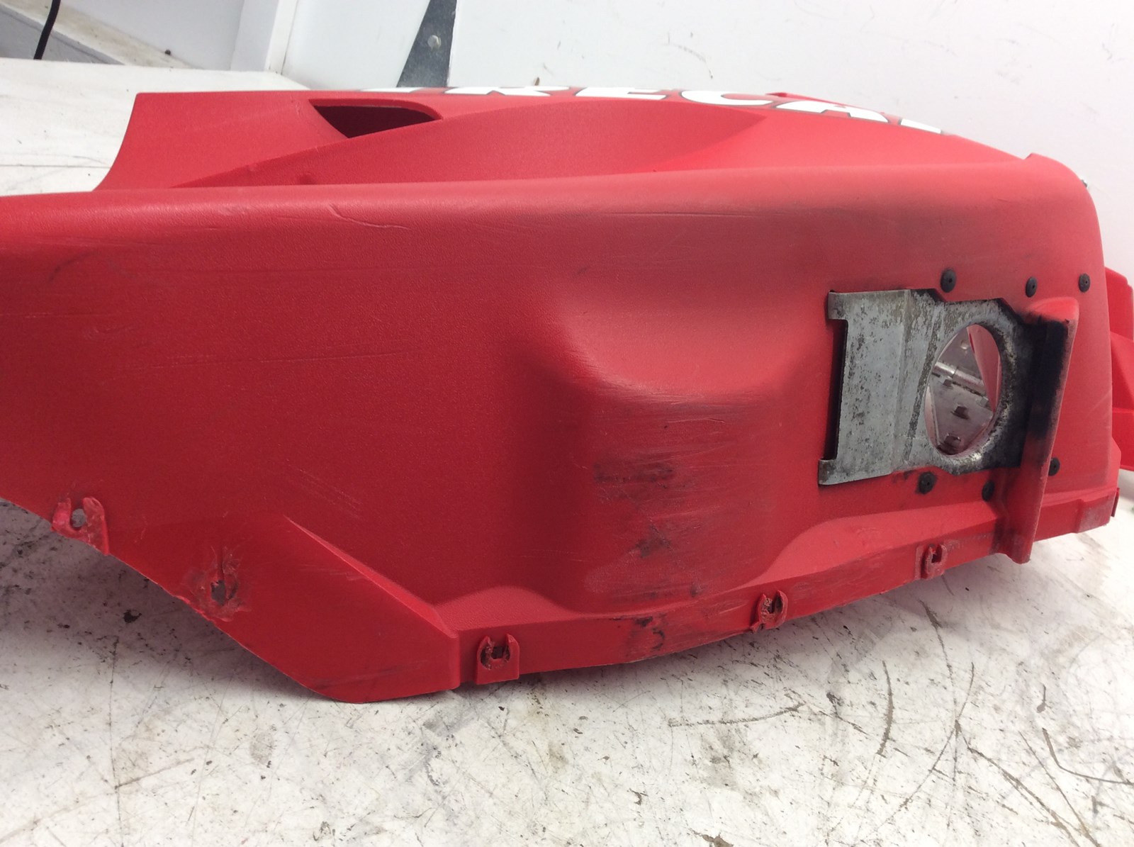 2003 Arctic Cat Used Red Right Belly Pan - Replaced by # 2606-778 - Image 2